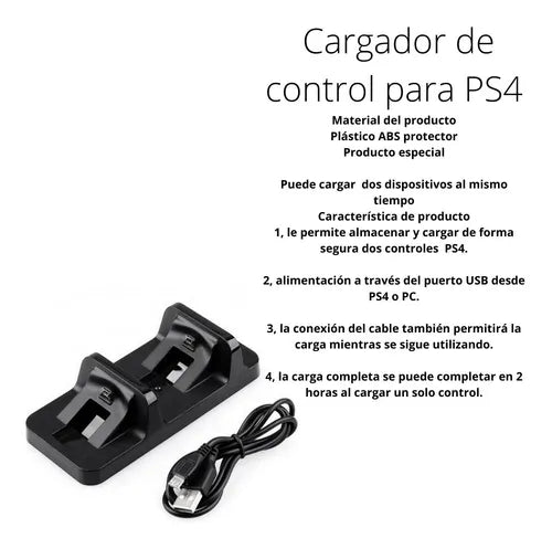 Cargador Mando Ps4 Cargador Ps4 Accesorio Ps4 Cargador Doble