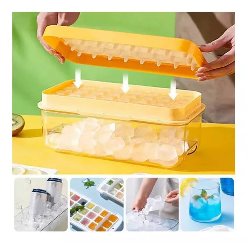 Bandeja De Hielo Cubetera Con Almacenamiento 2 Niveles