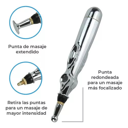 Lápiz De Acupuntura Masaje Electrónico 2 Puntas Para Masajes
