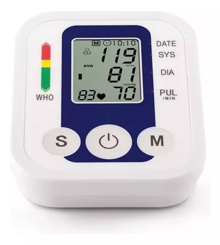 Tensiometro Medidor Digital Brazo Toma Presion Arterial L Color Blanco