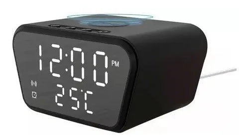 Reloj Despertador Con Cargador Inalámbrico Y Termómetro