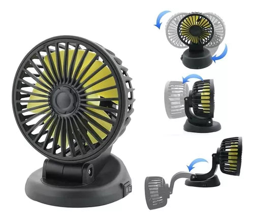 Ventilador Auto Interior 360° Ventilador Portátil 12v
