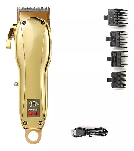 Máquina Corta Pelos Recargable Cortadora De Cabello Sk-255 Color Dorado