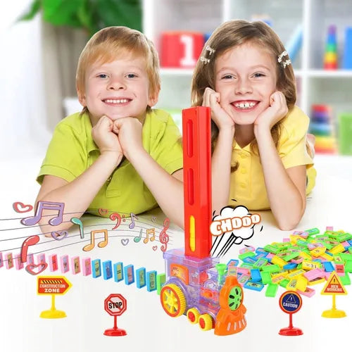 Tren Juguete Dominó Automático Juego Para Niños Y Niñas