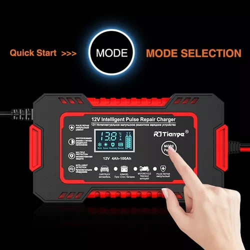 Cargador Batería 12v Inteligente Multifunción Pantalla Lcd