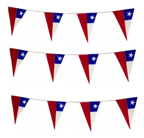 Banderines Decorativos Guirnaldas De Tela Chile 4.0 Metros