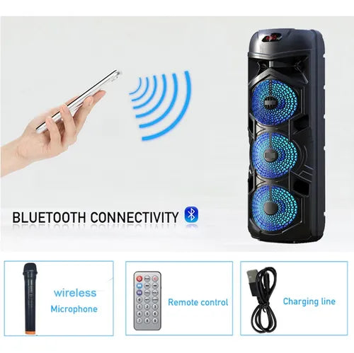 Parlante Altavoz Doble Bluetooth Fiesta 8 Pulgadas Gy-8818