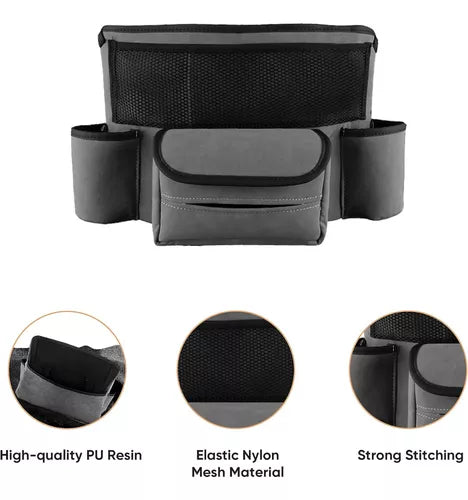 Soporte De Bolso Coche Entre Asientos Bolsa De Almacenamient Color Gris Oscuro Lisa
