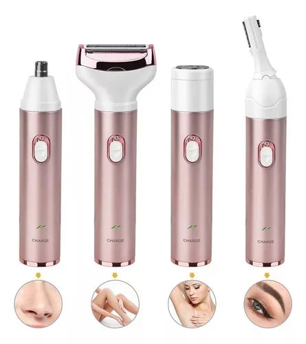Depiladora Afeitadora Desvelladora Facial Corporal Usb 4en1