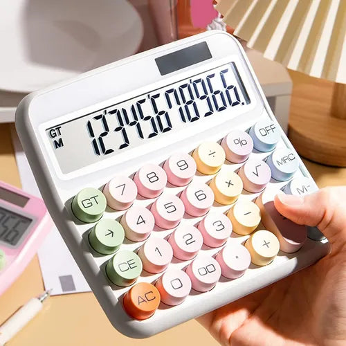 Calculadora 12 Dígitos Teclas Grandes De Colores