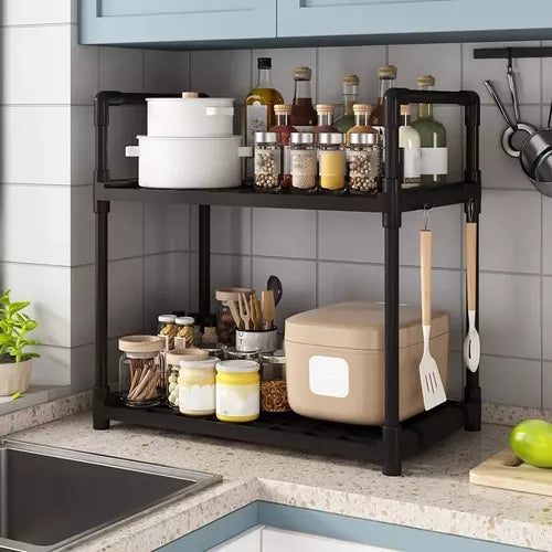 Estante Organizador De Cocina Y Baño Multifuncional 2 Niv