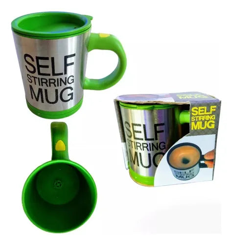 Vaso Taza Café Agitador Eléctrico Mugs Mezclador Color Verde Self Stirring Mug