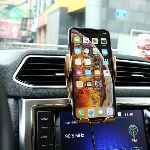 Soporte Para Celular Auto Con Cargador Inalámbrico R2
