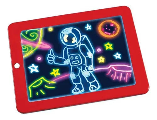 Pizarra Mágica Led Para Niños Ingenio Plumones Plantillas
