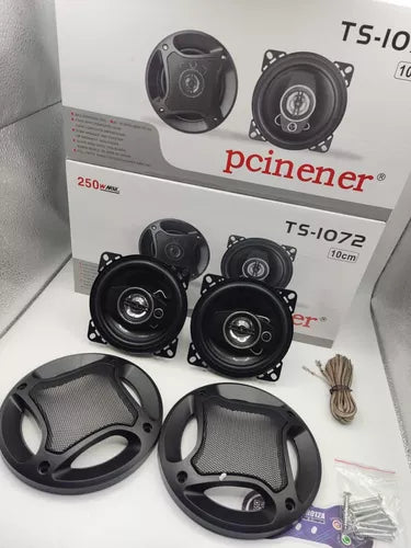 Parlantes Auto 250w Max 10cm Audio Ts-1072
