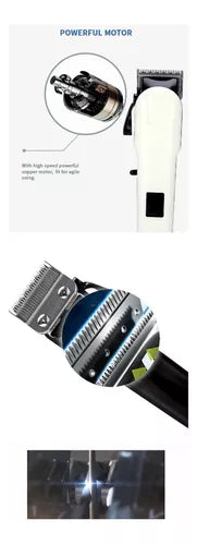 Máquina De Afeitar Corte De Pelo Inalámbrica Sokany Sk-9909 Color Blanco