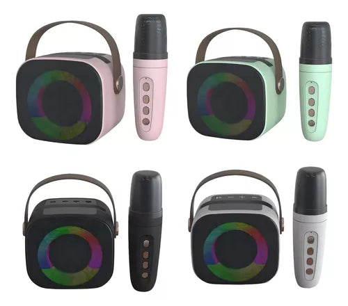 Mini Altavoz Karaoke Bd108 Bluetooth Luces Led V5.3