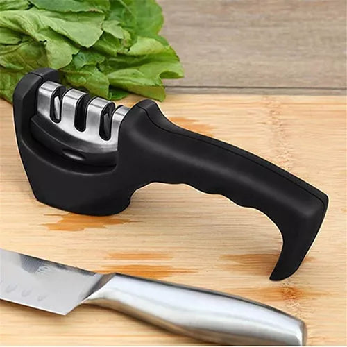 Afilador De Cuchillo Tijera Cocina 3 Etapas Acero Y Cerámica