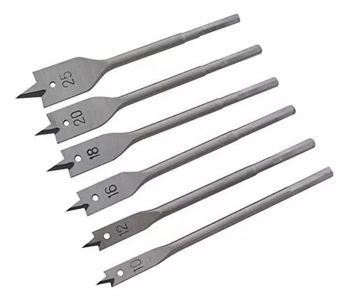 Set De Brocas Paleta Madera Planas Centradoras