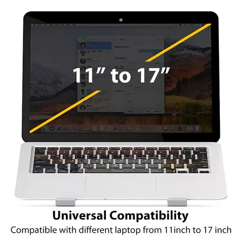 Soporte Alzador Notebook Plegable Base Inclinable De Laptop Color Blanco