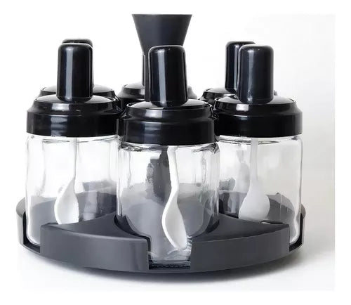 Set 6 Especieros Condimentos Giratorio 360 Especiero Cocina