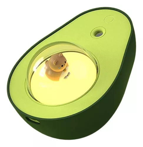 Humidificador Aire C/luz Nocturna Multicolor Aguacate Niebla Color Verde oscuro