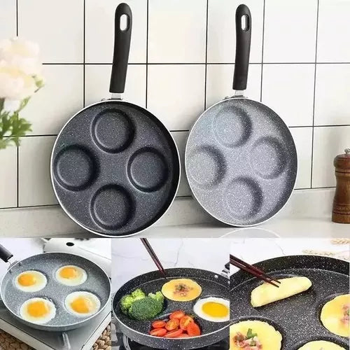 Sartén Antiadherente Para Freír Huevos Pancakes 4 Agujeros