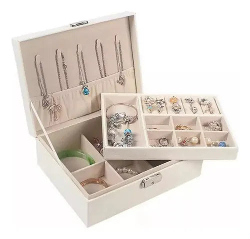 Joyero Organizador De Joyas Caja Con Divisiones Tipo Maleta