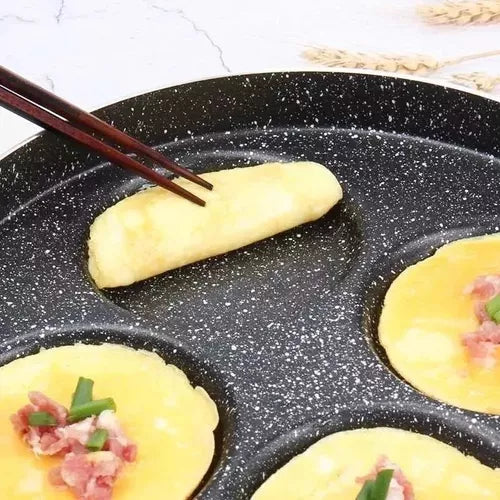 Sartén Antiadherente Para Freír Huevos Pancakes 4 Agujeros