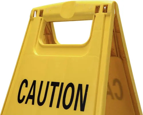 Señalética Cartel Plegable Piso Mojado Amarillo
