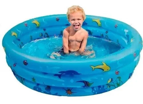 Piscina Inflable Para Niños 90 Cm Verano 3 Anillos
