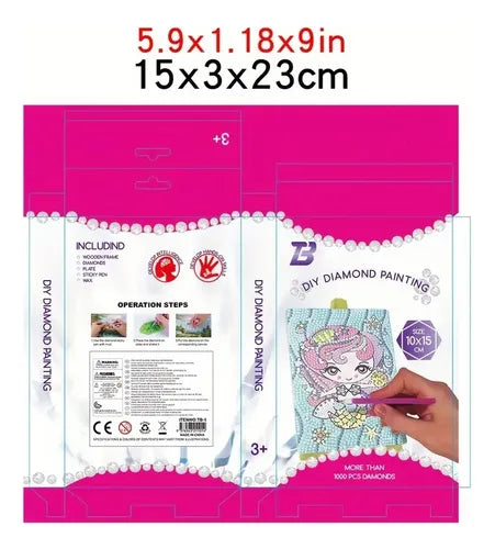 Kit De Pintura De Diamante Bricolaje Princesa Sirena