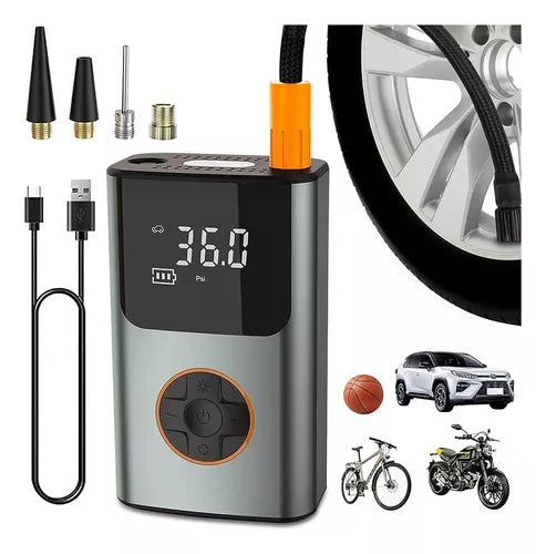 Compresor Inflador De Aire Portátil Digital 2000mah*2