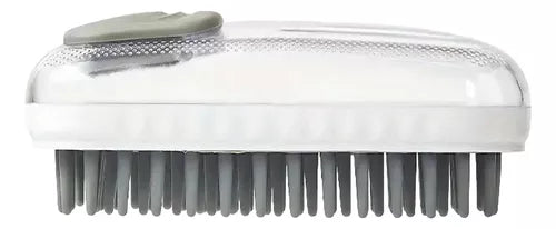 Cepillo De Baño Perro Gato Silicona Con Dispensador Champú Color Blanco