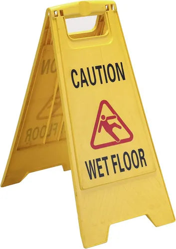 Señalética Cartel Plegable Piso Mojado Amarillo