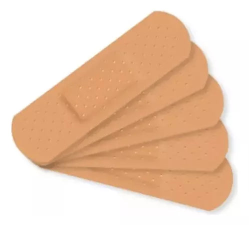 100 Curitas Banditas Adhesivas Tamaño 18mm X 70mm 1 Caja