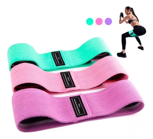 Bandas Elásticas Ligas De Resistencia Ejercicio Gym Color Verde Claro/lila/rosa