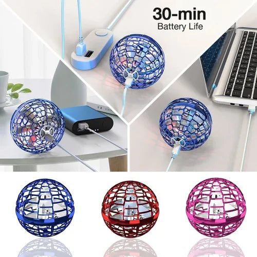 Pelota Voladora Esfera Luz Led Rgb Mini Drone