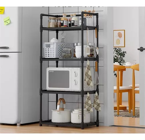 Estante Organizador De Baño Cocina Sala Multifuncional Color Negro