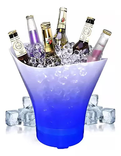 Hielera Cubetera Luminosa Con Luz Led 7lts Bar Fiestas Hogar
