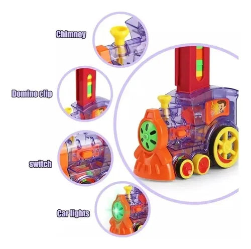 Tren Juguete Dominó Automático Juego Para Niños Y Niñas