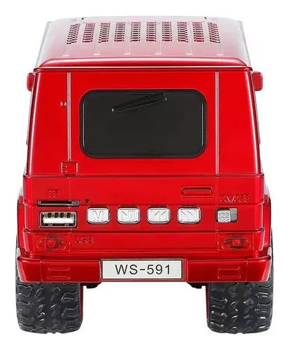 Mini Parlante En Forma De Coche Con Luces Bluetooth Wd-591 Color Rojo