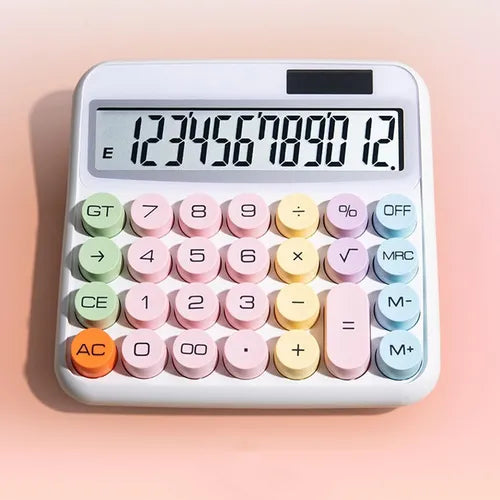 Calculadora 12 Dígitos Teclas Grandes De Colores