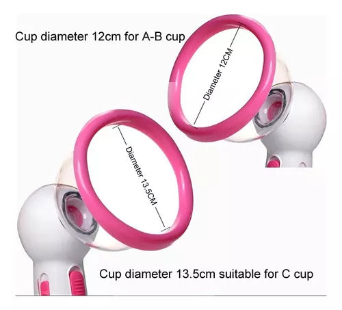 Masajeador De Senos Pistola De Aumento Electro Masaje Senos Color Rosa chicle