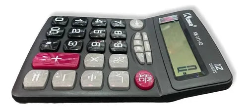 Calculadora Grande Mesa Kenko 12 Digitos Comercial Trabajo Color Negro