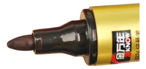 Marcador Permanente Punta Redonda Tinta Negra Caja 10 Pcs