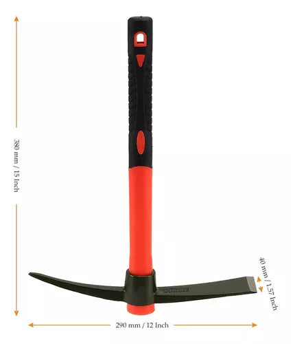 Picota Y Azadón Mango De Fibra Jardinería Construcción