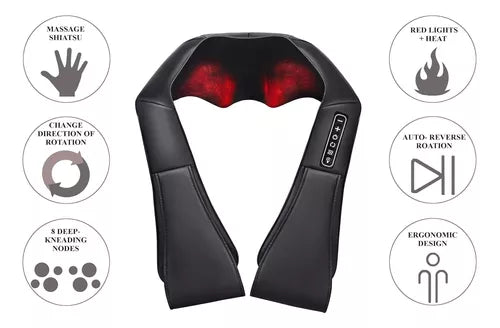 Masajeador De Cuello Espalda Hombros Calor Relajación