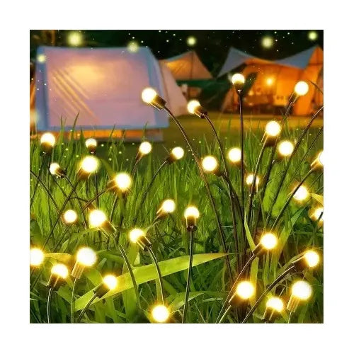 Pack X2 Luces Led Estaca Solar P/ Jardín Luciérnaga Navidad