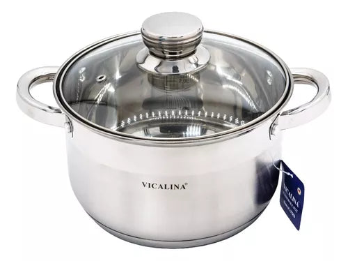 Olla Cacerola De Acero Con Tapa Vicalina Vl-7016 8,5lts
